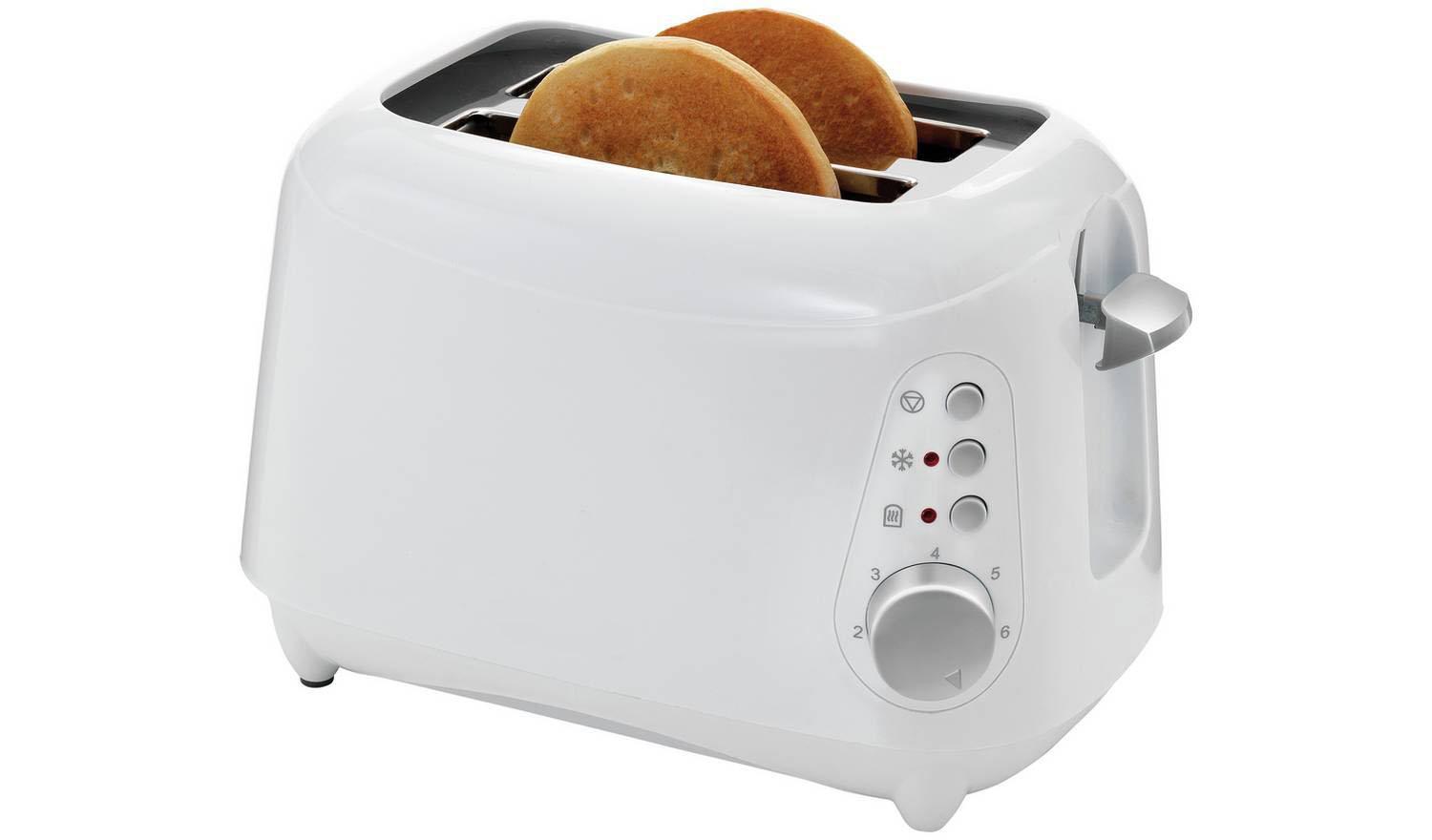 2 Slice Toaster - White