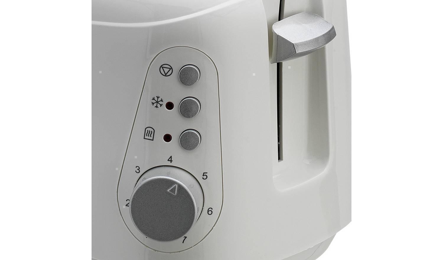 2 Slice Toaster - White