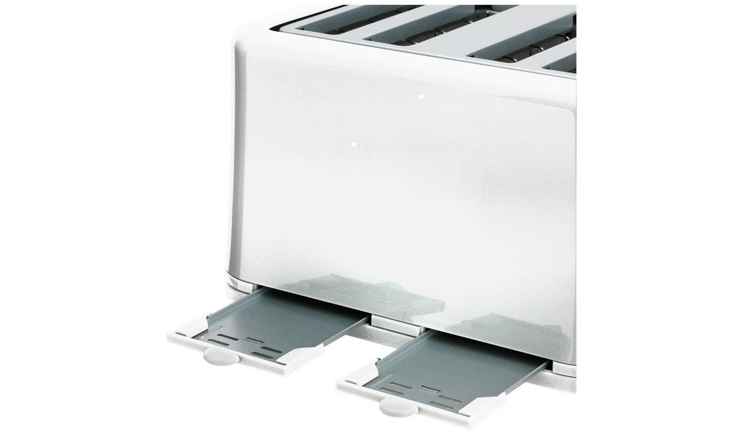 4 Slice Toaster - White