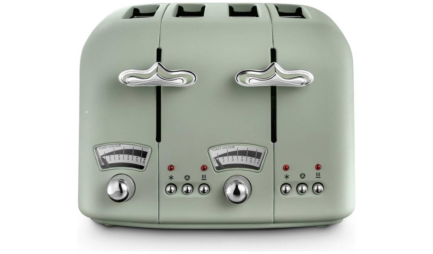 TO4 Argento Flora 4 Slice Toaster - Green