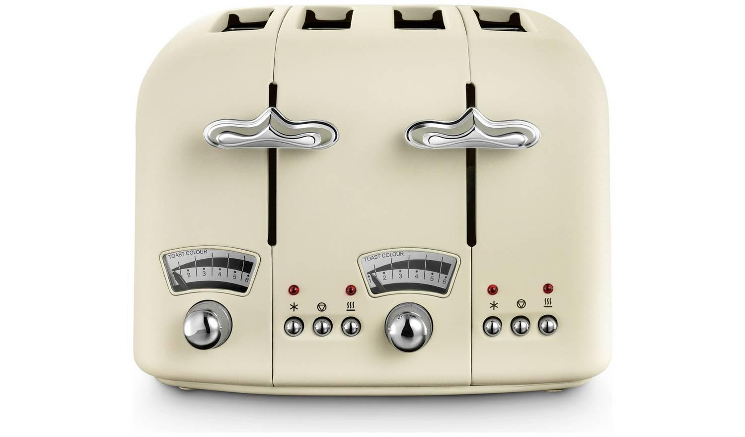 TO4 Argento Flora 4 Slice Toaster - Beige