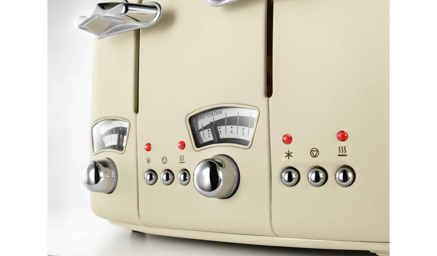 TO4 Argento Flora 4 Slice Toaster - Beige