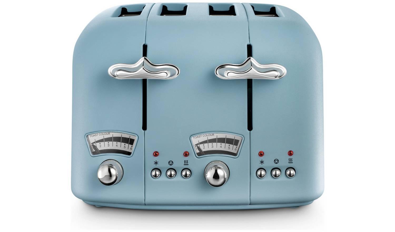 TO4 Argento Flora 4 Slice Toaster - Blue