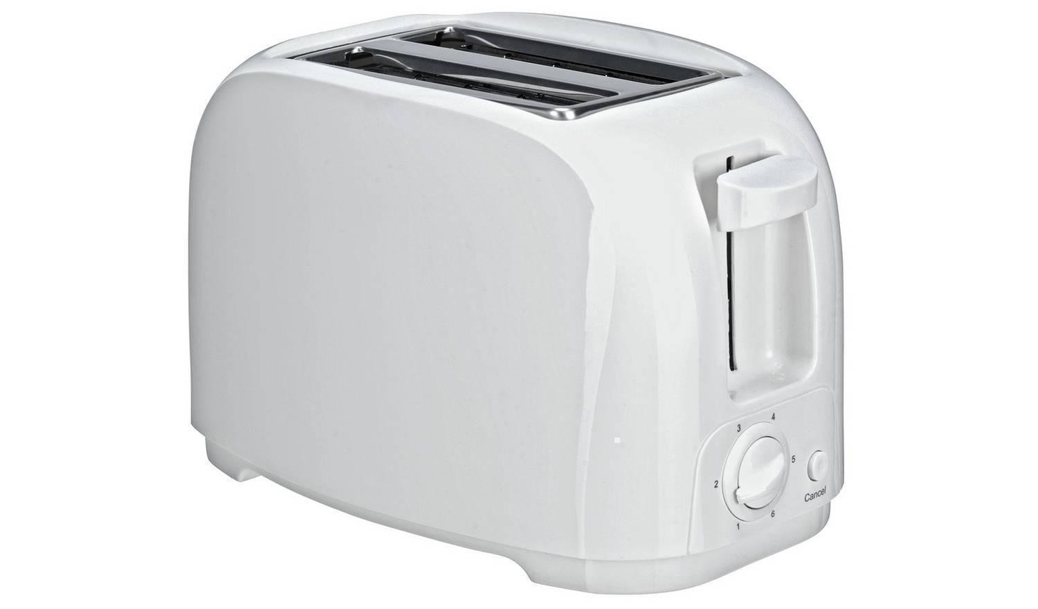 Simple Value 2 Slice Toaster - White